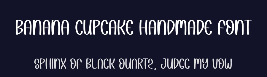Banana Cupcake Handmade Font by creativeletter — Display Font — thumbnail 2