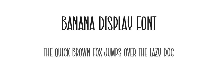 Banana Display Font by creativeletter — Display Font