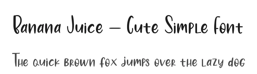 Banana Juice – Cute Simple Font by Almarkha Type — Decorative Font