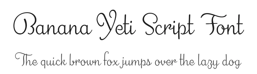 Banana Yeti Script Font by Zetafonts — Script Handwritten Font