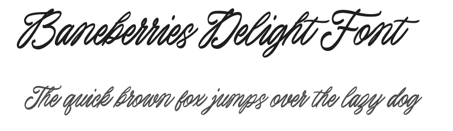 Baneberries Delight Font by Ardian Nuvianto — Script Handwritten Font