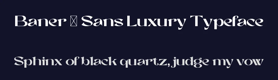 Baner – Sans Luxury Typeface by Maiko Hatta — Decorative Font — thumbnail 2