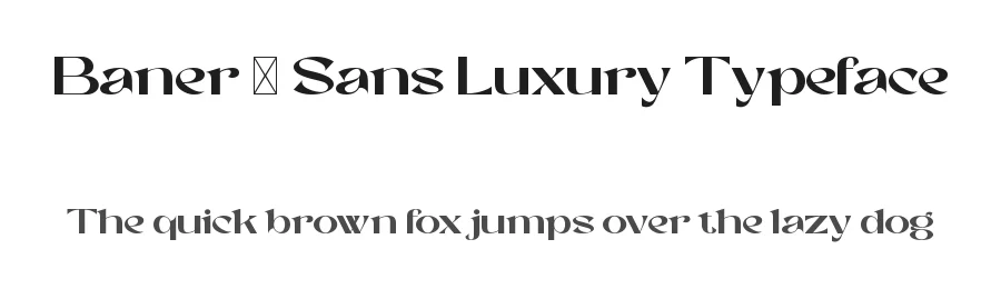 Baner – Sans Luxury Typeface by Maiko Hatta — Decorative Font