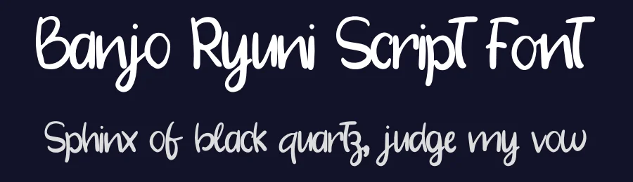 Banjo Ryuni Script Font by Dhabee — Script Handwritten Font — thumbnail 2