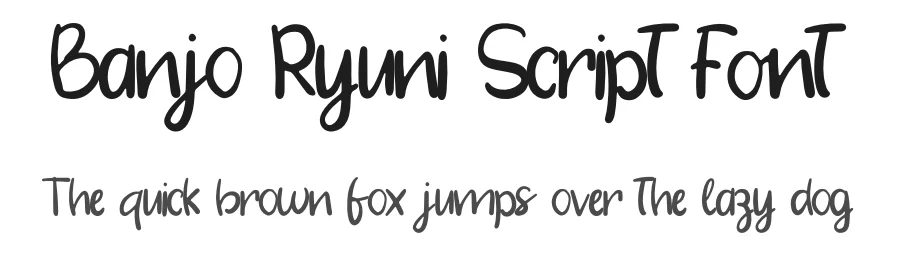 Banjo Ryuni Script Font by Dhabee — Script Handwritten Font