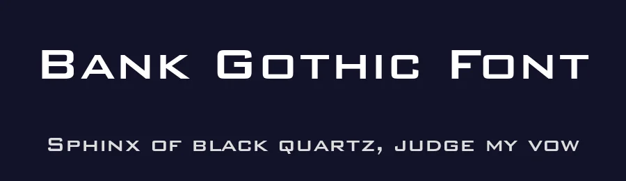Bank Gothic Font by paratype — Display Font — thumbnail 2