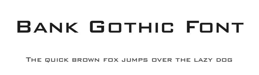 Bank Gothic Font by paratype — Display Font