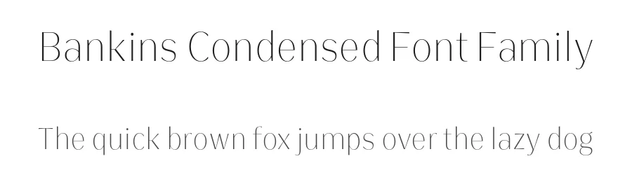 Bankins Condensed Font Family by Akbartype — Sans Serif Font