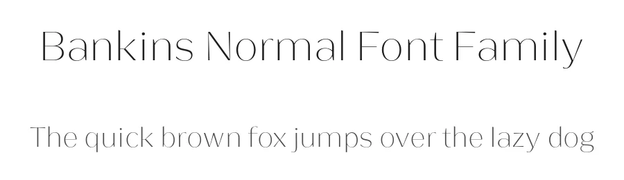 Bankins Normal Font Family by Akbartype — Display Font