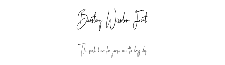 Bansteny Wissdom Font by Megatype — Script Handwritten Font