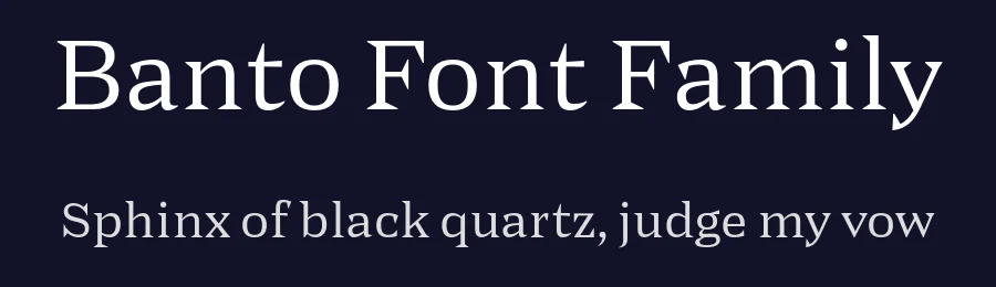 Banto Font Family by Teo Tuominen — Display Font — thumbnail 2