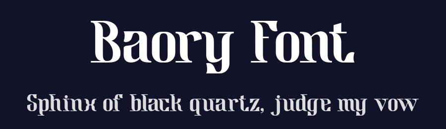 Baory Font by valentinovergan — Display Font — thumbnail 2