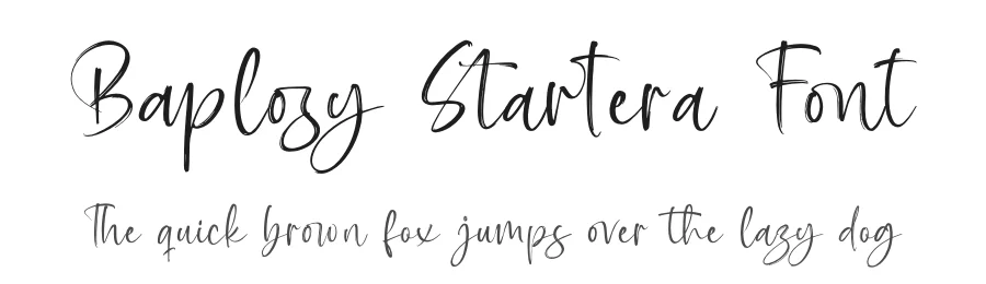 Baplosy Startera Font by letterenastudios — Script Handwritten Font