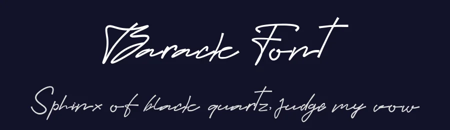 Barack Font by waptype0894 — Script Handwritten Font — thumbnail 2
