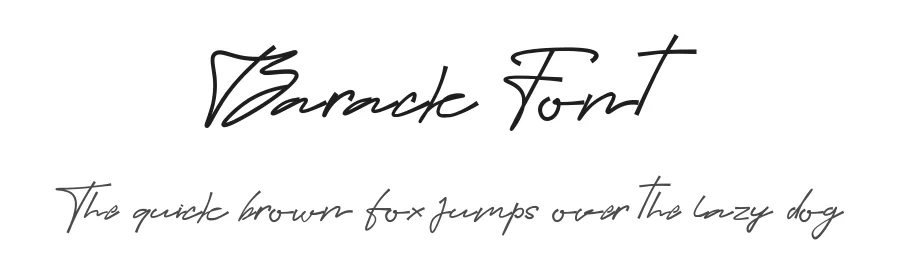 Barack Font by waptype0894 — Script Handwritten Font