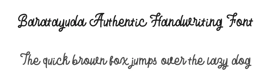 Baratayuda Authentic Handwriting Font by inspirasign — Script Handwritten Font
