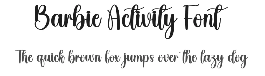 Barbie Activity Font by andikastudio — Script Handwritten Font