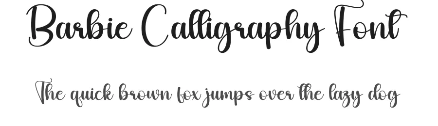 Barbie Calligraphy Font by creativeletter — Script Handwritten Font
