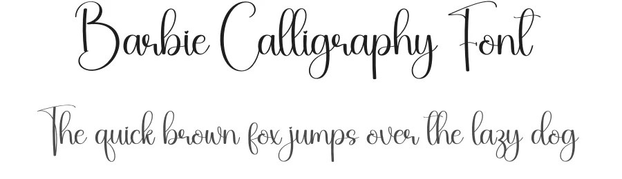 Barbie Calligraphy Font by creativeletter — Script Handwritten Font