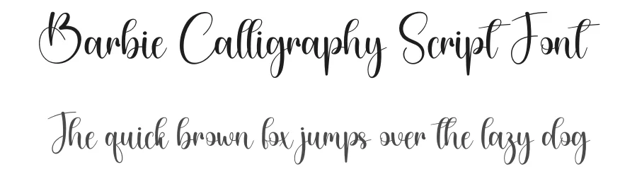 Barbie Calligraphy Script Font by creativeletter — Script Handwritten Font