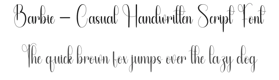 Barbie – Casual Handwritten Script Font by andikastudio — Script Handwritten Font