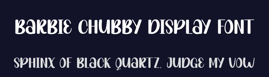 Barbie Chubby Display Font by creativeletter — Display Font — thumbnail 2