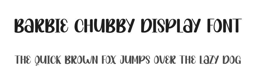 Barbie Chubby Display Font by creativeletter — Display Font