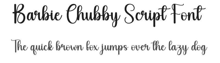 Barbie Chubby Script Font by andikastudio — Script Handwritten Font