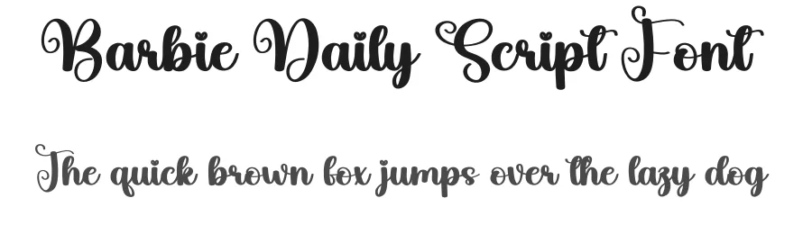 Barbie Daily Script Font by creativeletter — Script Handwritten Font