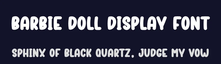 Barbie Doll Display Font by creativeletter — Display Font — thumbnail 2