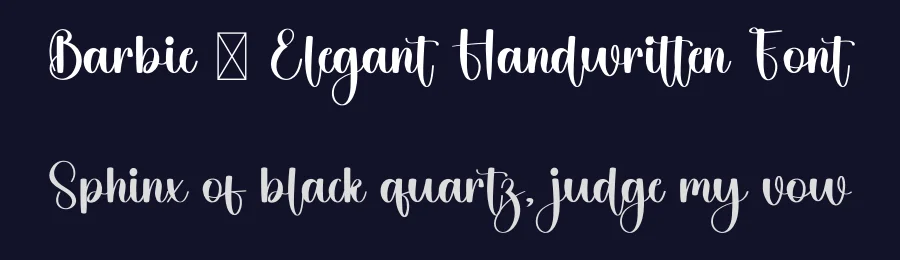 Barbie – Elegant Handwritten Font by freshtypeink — Script Handwritten Font — thumbnail 2