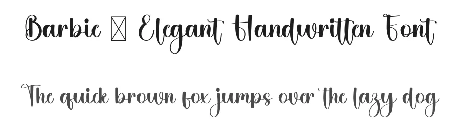Barbie – Elegant Handwritten Font by freshtypeink — Script Handwritten Font