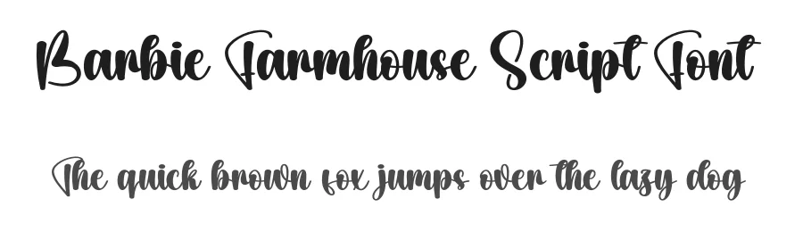 Barbie Farmhouse Script Font by creativeletter — Script Handwritten Font