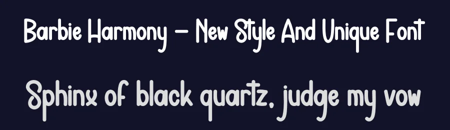Barbie Harmony – New Style And Unique Font by andikastudio — Display Font — thumbnail 2