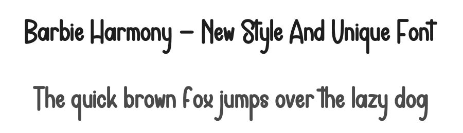 Barbie Harmony – New Style And Unique Font by andikastudio — Display Font