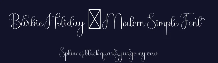 Barbie Holiday – Modern Simple Font by freshtypeink — Script Handwritten Font — thumbnail 2