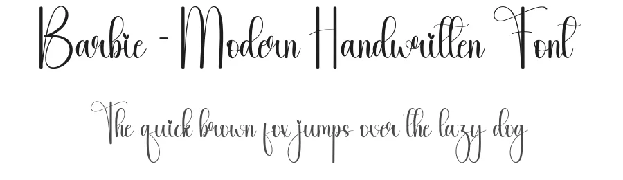 Barbie – Modern Handwritten Font by andikastudio — Script Handwritten Font