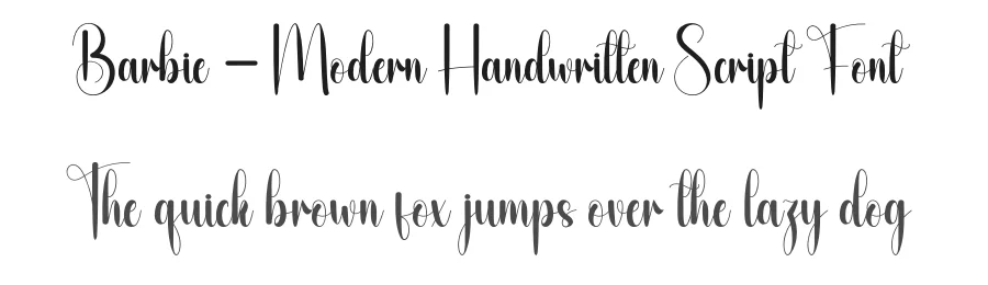 Barbie – Modern Handwritten Script Font by andikastudio — Script Handwritten Font