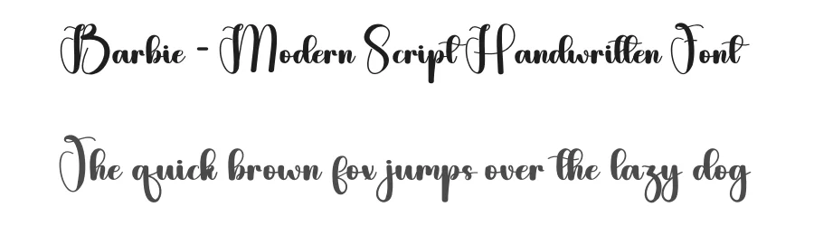 Barbie – Modern Script Handwritten Font by andikastudio — Script Handwritten Font