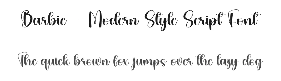 Barbie – Modern Style Script Font by andikastudio — Script Handwritten Font