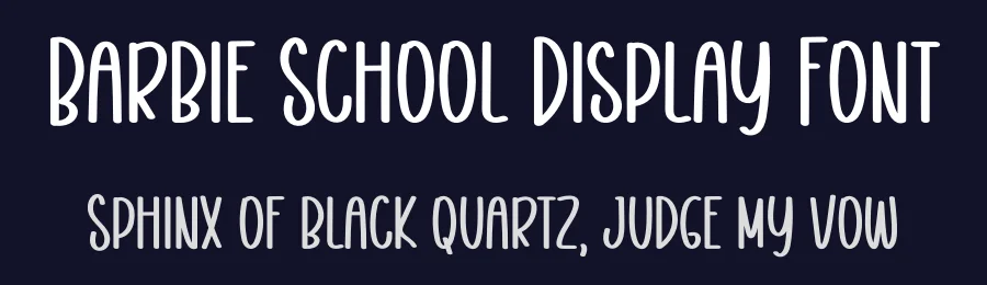 Barbie School Display Font by inermediaSTUDIO — Display Font — thumbnail 2