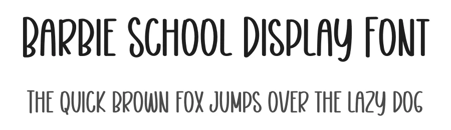 Barbie School Display Font by inermediaSTUDIO — Display Font