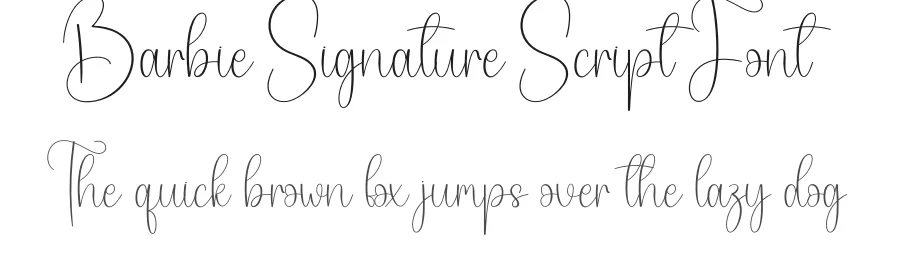 Barbie Signature Script Font by creativeletter — Script Handwritten Font