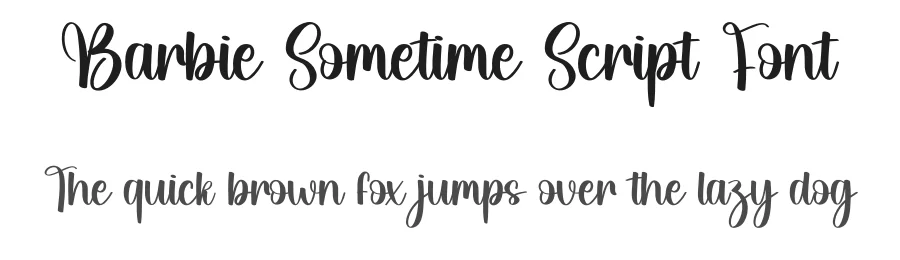 Barbie Sometime Script Font by creativeletter — Script Handwritten Font