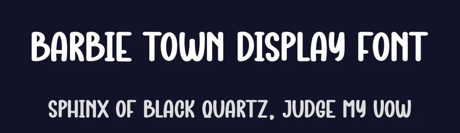 Barbie Town Display Font by creativeletter — Display Font — thumbnail 2