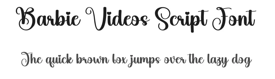 Barbie Videos Script Font by andikastudio — Script Handwritten Font