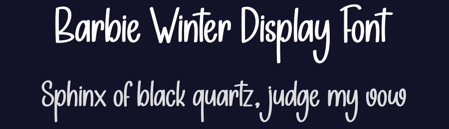 Barbie Winter Display Font by andikastudio — Display Font — thumbnail 2