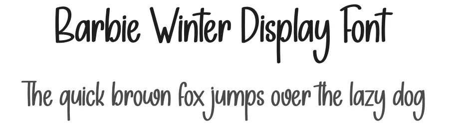 Barbie Winter Display Font by andikastudio — Display Font