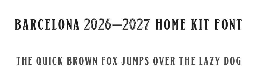 Barcelona 2026–2027 Home Kit Font by Kreative_Sublimicon — Display Font