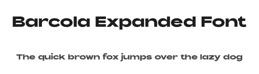 Barcola Expanded Font by Arterfak Project β Sans Serif Font